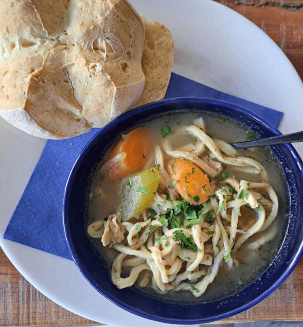 Blue Heron Baking Class Soups, Stock, and Handmade Egg Noodles